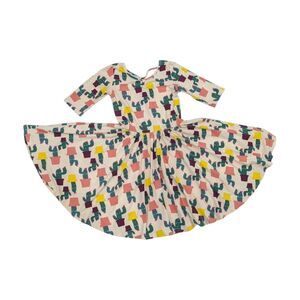 Dot Dot Smile Cactus Ballet Ballerina Twirl Circle Dress Beige Green Sz 8 10